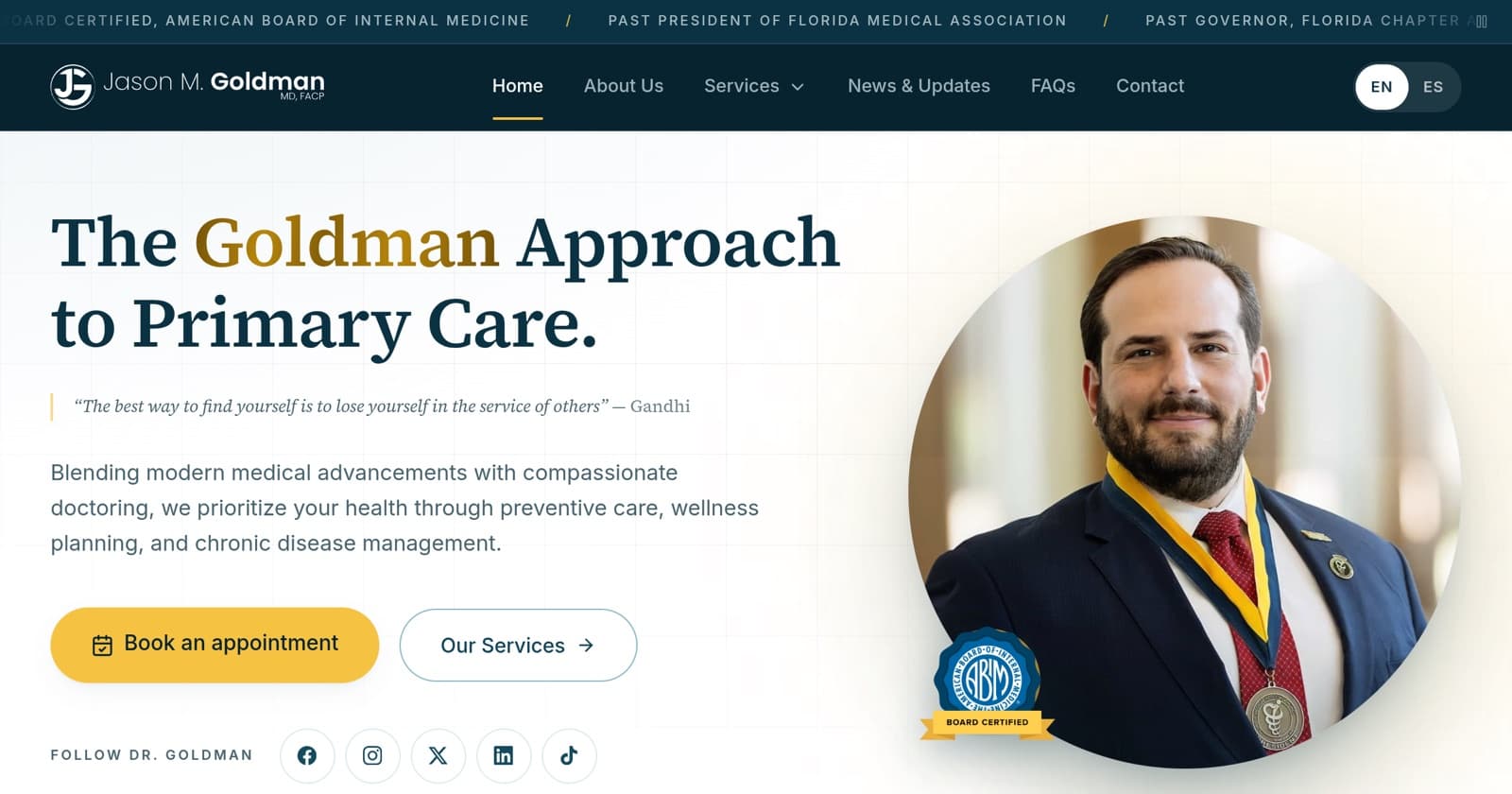 Dr. Jason Goldman MD website